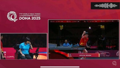 王楚钦：“我的眼睛就是尺”！用科技自证，“中国鹰眼”系统助力世乒赛公平