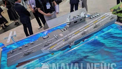 福建舰刚服役不久，韩国就迫不及待了，发布4.5万吨电弹小航母方案！技术差距成摆设