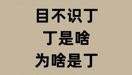 目不识丁的丁是啥？